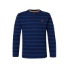 Donkerblauwe gestreepte t-shirt - Hautmont indigo blue